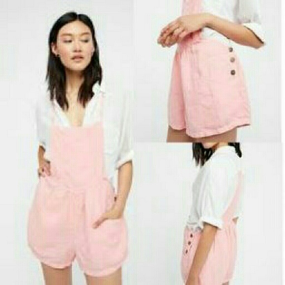 free people short overalls